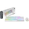 Combo de teclado y mouse MSI VIGOR GK30 COMBO WHITE US, USB, Interruptor mecánico, QWERTY, LED RGB, Blanco