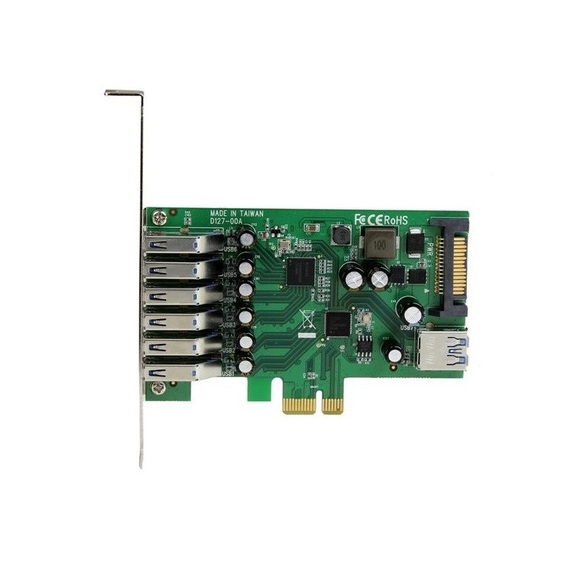 Tarjeta PCI Express de 7 puertos USB 3.0, con perfil bajo o completo