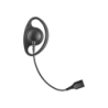 Auriculares con aro en forma de d" con cable de fibra trenzada y conector snap. Requiere micrófono de solapa de 1 o 2 hilos de