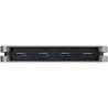Concentrador USB para computadora de escritorio o Portátil, 5000 Mbit/s, Negro, Gris, Plástico, 28 cm