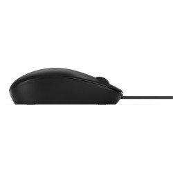 Mouse láser HP con cable 128, Ambidextro, USB tipo A, 1200 DPI, Negro