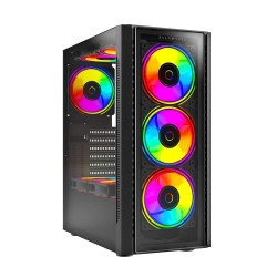 Gabinete gamer Balam Rush dragonfly crystalgm745, media torre, ATX, mi