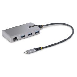 Hub USB-c de 3 puertos USB-a - USB 3.0 5gbps - alimentado por el bus - concentrador USB-c de 3 puertos USB-a - ethernet - starte