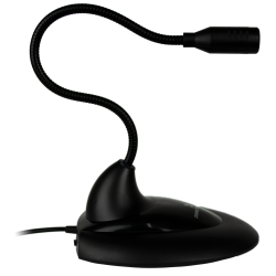 Micrófono de escritorio Perfect Choice con cuello flexible 3.5 mm