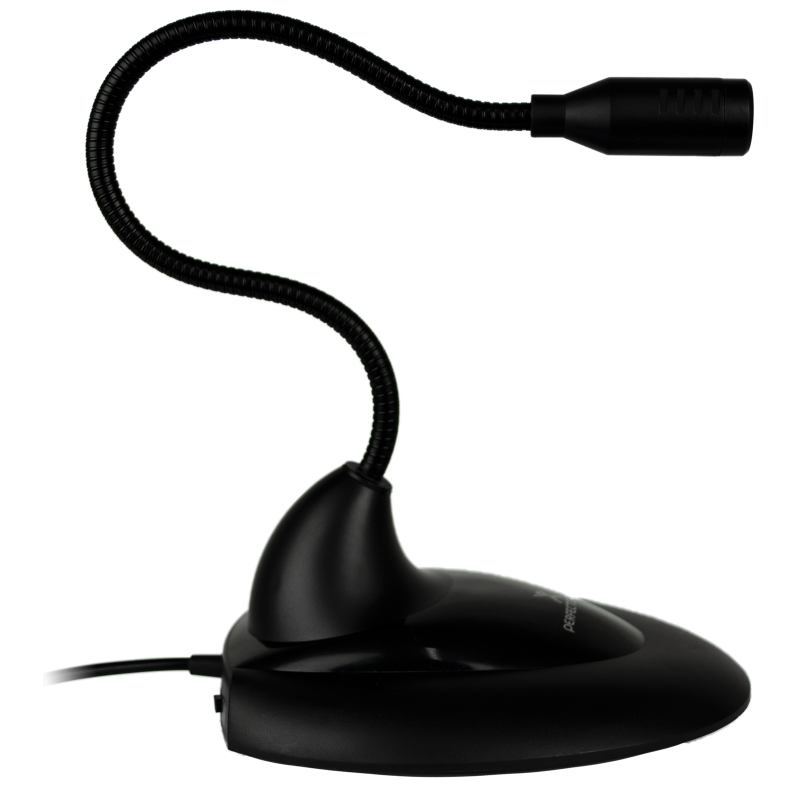 Micrófono de escritorio Perfect Choice con cuello flexible 3.5 mm