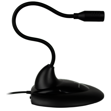 Micrófono de escritorio Perfect Choice con cuello flexible 3.5 mm