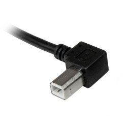 StarTech.com Cable Adaptador USB 1m para Impresora Acodado - 1x USB A Macho - 1x USB B Macho en Ángulo Izquierdo