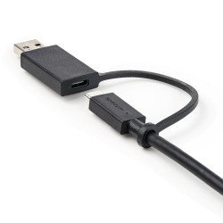 Cable USB tipo c de 1m con adaptador USB-a, USB-c a c, USB-a a c, cable USB c 2 en 1 para docks hibridas -