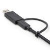 Cable USB tipo c de 1m con adaptador USB-a, USB-c a c, USB-a a c, cable USB c 2 en 1 para docks hibridas -
