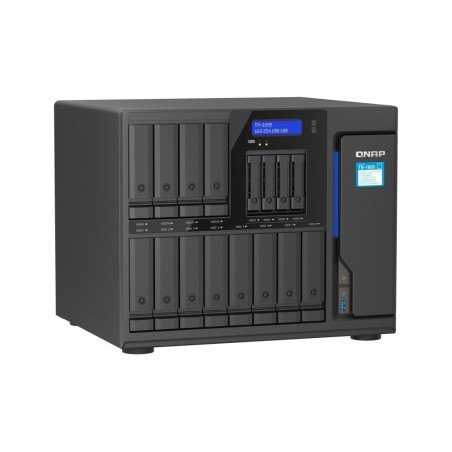 NAS Qnap TS-1655-8G, 16 bahías, 12 SATA de 3, 5 + 4 SATA de 2, 5, ocho núcleos 2.8GHz, 8GB DDR4 hasta 128GB, 2 pto 2, 5 GBE