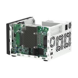 NAS Qnap TVS-H674-I3-16G-US, 6 bahías núcleo cuádruple 3.3GHz, 16GB DDR4 hasta 64GB, 2 pto 2, 5 GBE, USB 3.2 x2, hotswap,