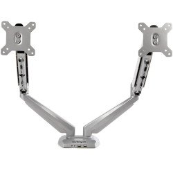 StarTech.com Brazo de Soporte para 2 Monitores - para Pantallas VESA de 15 a 32IN con Hub USB de 2 Puertos