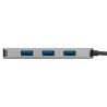 Hub-c targus ACH226BT 4 port to USB-a 3.0 color plata