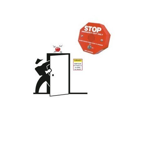 Alarma de puerta multifunción exit stopper® para puertas restringidas