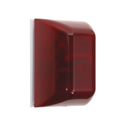 Sirena de advertencia, color rojo, audio-visual, soporta batería 9v, timer independiente