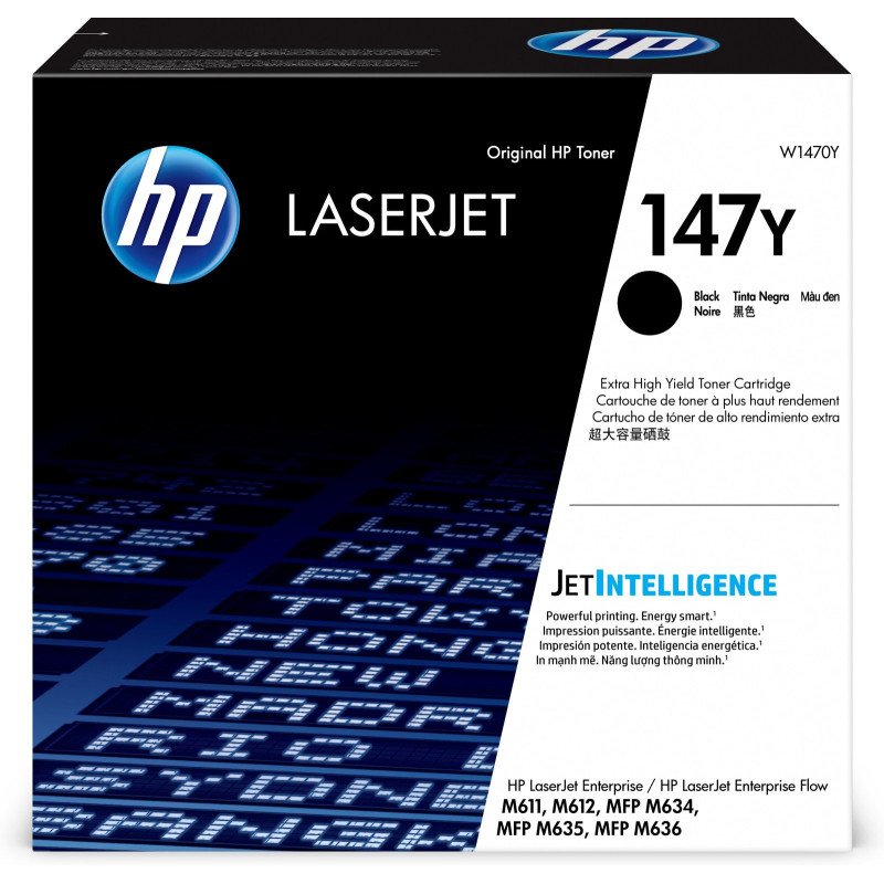 Cartucho de tóner HP Original LaserJet 147Y negro de capacidad superior, 42000 páginas, Negro