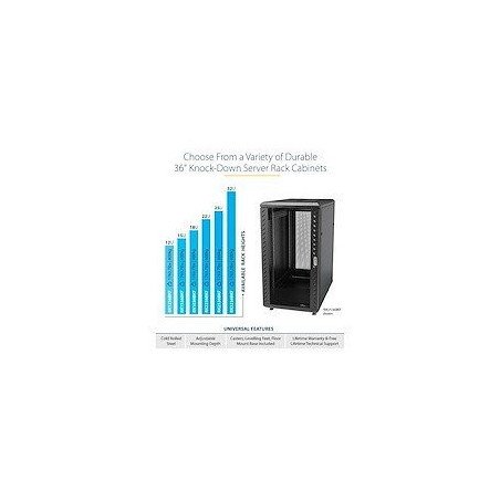 Rack de Servidores de 15U - Incluye Ruedas y Patas de Nivelación - con 32IN de Profundidad, Rack independiente, 15U, 800 kg