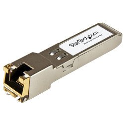StarTech.com Módulo Transceptor SFP Compatible con el Modelo E1MG-TX de Brocade - 1000BASE-T - SFP a RJ45 Cat6 / Cat5e - SFP