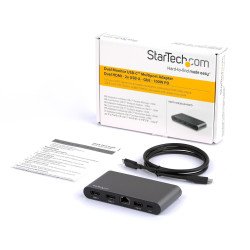 StarTech.com Docking Station USB C para 2 Monitores HDMI 4K - Entrega de Potencia de 100W Passthrough - GbE, Concentrador de 2