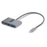 StarTech.com Hub Concentrador USB-C de 4 Puertos con Entrega de Alimentación de 100W de Paso - Ladrón USB Tipo C - - 2x USB-A +