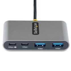 StarTech.com Hub Concentrador USB-C de 4 Puertos con Entrega de Alimentación de 100W de Paso - Ladrón USB Tipo C - - 2x USB-A +