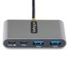 StarTech.com Hub Concentrador USB-C de 4 Puertos con Entrega de Alimentación de 100W de Paso - Ladrón USB Tipo C - - 2x USB-A +