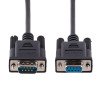 StarTech.com Cable 3m Serie RS232 para Módem Nulo, Crossover Cruzado Serial con Blindaje de Al-Mylar, Cable DB9 de Puerto COM
