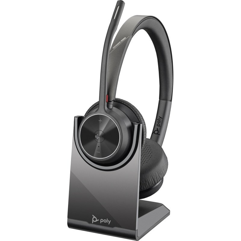 Diadema HP Poly Voyager 4320 USB-A Headset, Inalámbrico, Oficina/Centro de llamadas, 122 g, Negro