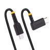 StarTech.com Cable 2m USB C Acodado - en Ángulo Recto - PD 60W - 3A - Cable USB-C de Carga Rápida - de Alta Resistencia - USB