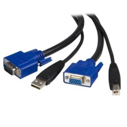 Cable KVM StarTech.com SVUSB2N1_6 - 1.8 m, USB A + VGA, USB B + VGA, Macho/hembra