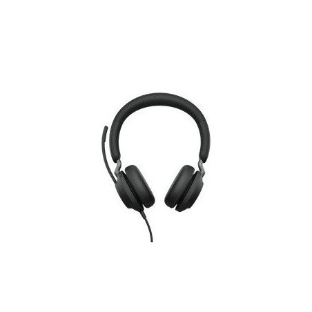Diadema Jabra Evolve2 40 SE, Alámbrico, Llamadas/Música, 20 - 20000 Hz, 188 g, Auriculares, Negro