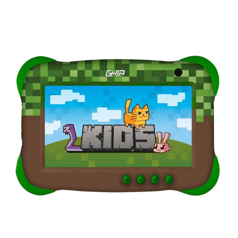 Tablet Ghia kids 7 pulg, a133 quadcore, 2GB RAM, 32GB, 2cam, wifi, bluetooth, 2500mah, Android 13 Go, verde café