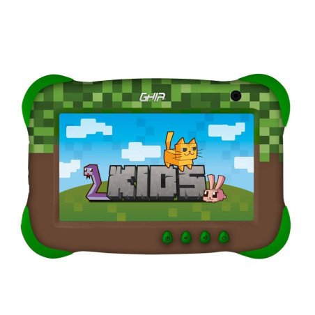 Tablet Ghia kids 7 pulg, a133 quadcore, 2GB RAM, 32GB, 2cam, wifi, bluetooth, 2500mah, Android 13 Go, verde café