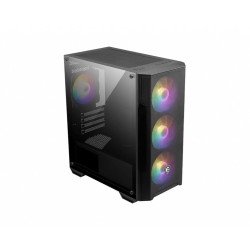 MSI MAG FORGE M100A carcasa de ordenador Micro Torre Negro, Transparente