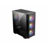 MSI MAG FORGE M100A carcasa de ordenador Micro Torre Negro, Transparente