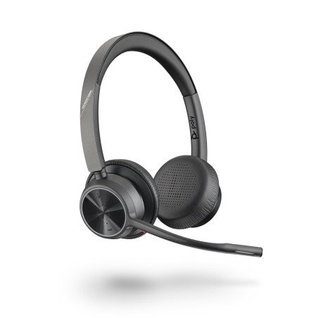 POLY Voyager 4320 UC Auriculares Inalámbrico Diadema Oficina/Centro de llamadas USB tipo A Bluetooth Negro