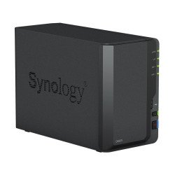 NAS Synology DS223, 2 bahías núcleo cuádruple 1.7 GHz, 2GB DDR4, LAN gigabit x1, USB 3.2 x3, SATA, hot-swap, sin discos, Realtek