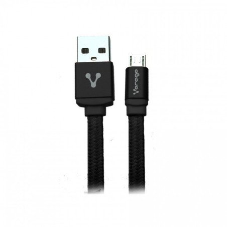 Cable USB Vorago negro USB 2 a micro USB 1metros bolsa