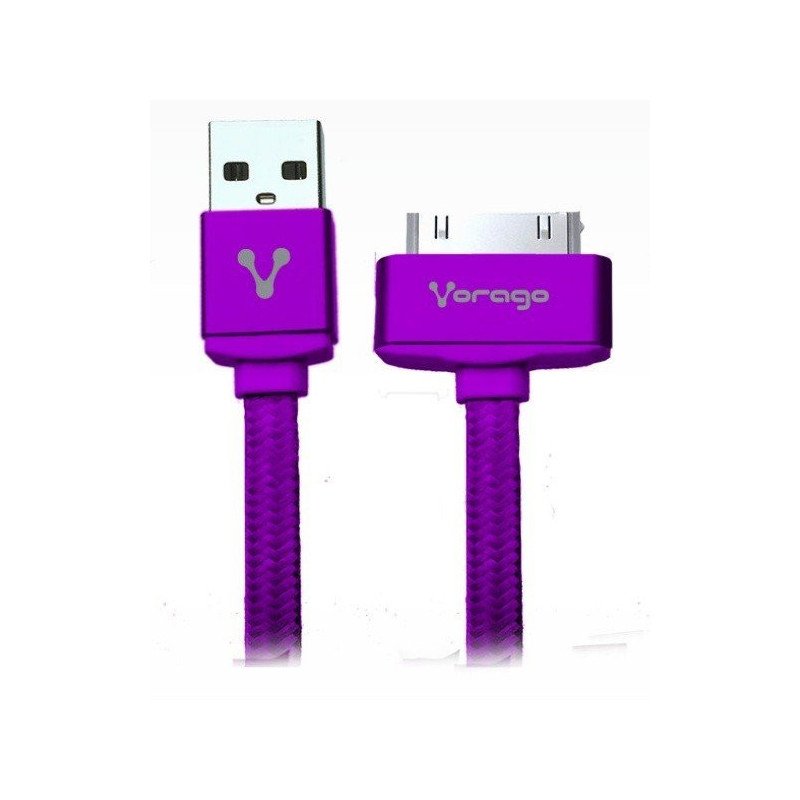 Cable Vorago usb-apple dock 1 metro morado bolsa