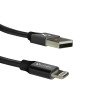 Cable Vorago negro usb-apple lightning 1 metro negro blíster