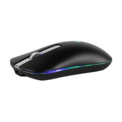 Mouse Vorago MO-305-bk Slim LED RGB inalámbrico recargable negro