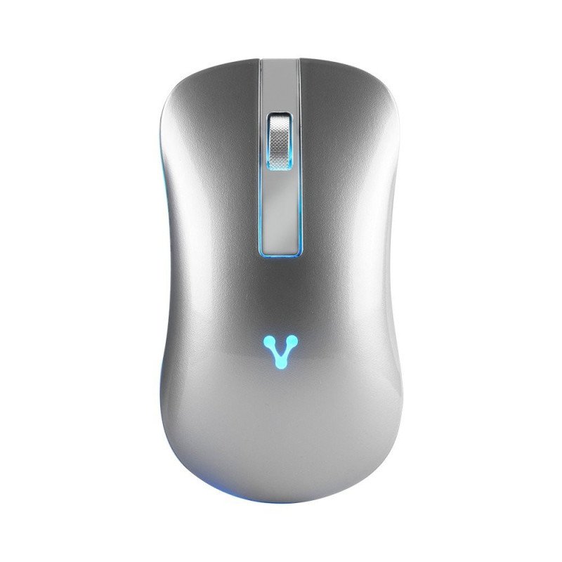 Mouse Vorago Slim LED RGB inalámbrico recargable plata