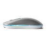 Mouse Vorago Slim LED RGB inalámbrico recargable plata