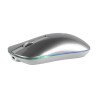 Mouse Vorago Slim LED RGB inalámbrico recargable plata