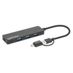 Hub USB 3.2 Gen 1 (3.1 Gen 1) Type-A + Type-C, USB 3.2 Gen 1 (3.1 Gen 1) Type-A, 5000 Mbit/s