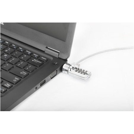 Manhattan 440448 cable antirrobo Plata 2 m