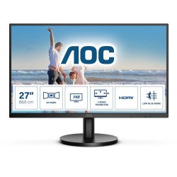 Monitor AOC B3 27B3HM/BK, 27", 1920 x 1080 Pixeles, Full HD, LED, 4 ms, Negro