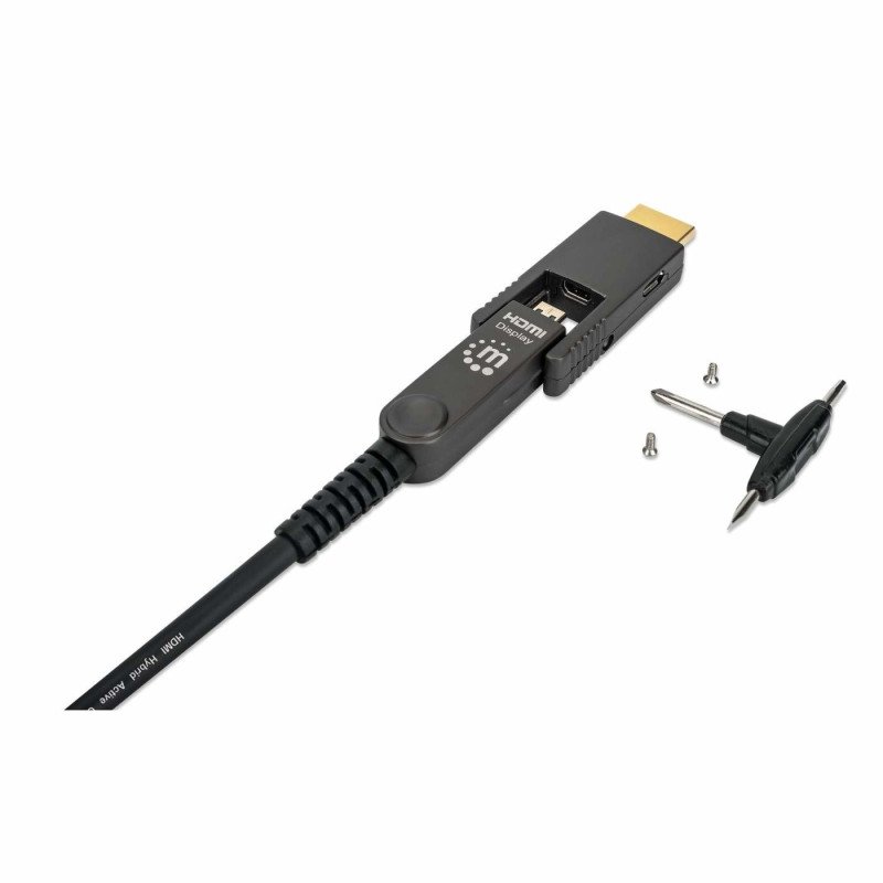 Cable HDMI Manhattan 355698, 50 m, HDMI tipo A (Estándar), HDMI tipo D (Micro), Canal de retorno de audio (ARC), Negro