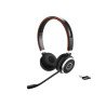 Diadema Jabra Evolve 65, Inalámbrico y alámbrico, Llamadas/Música, 20 - 20000 Hz, 310 g, Auriculares, Negro