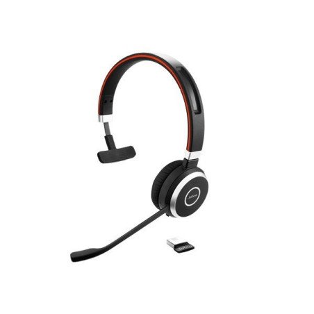 Diadema Jabra Evolve 65, Inalámbrico y alámbrico, Llamadas/Música, 20 - 20000 Hz, 282 g, Auriculares, Negro
